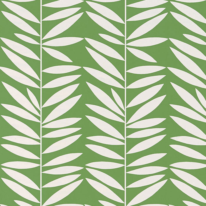 Schumacher Leaf Stripe Leaf Wallpaper 5007511