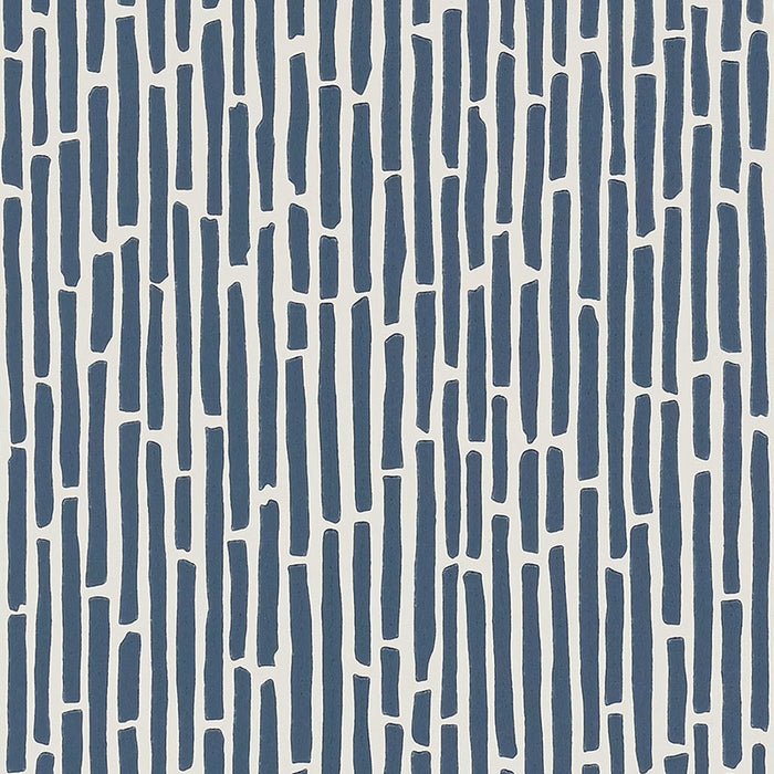 Schumacher Bamboo Marine Wallpaper Sample 5007523