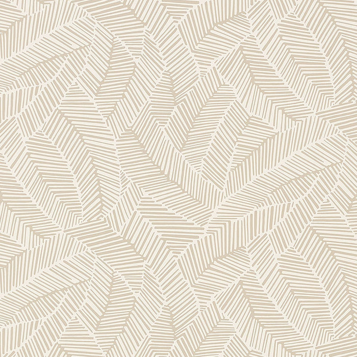 Schumacher Abstract Leaf Linen Wallpaper Sample 5007530