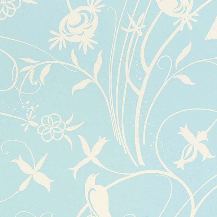 Schumacher Sky Meadow Light Blue Wallpaper Sample 5007621