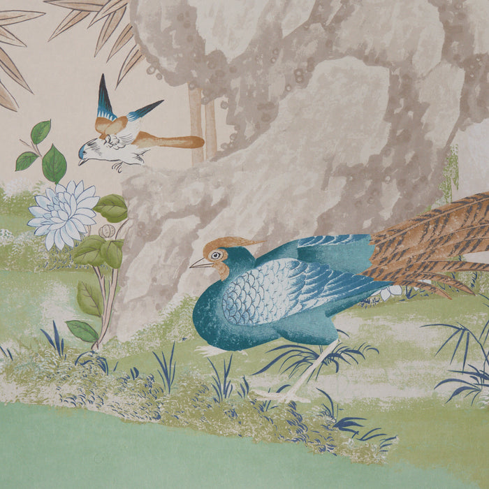 Schumacher Brighton Pavilion Panel Alabaster Wallpaper Sample 5007746