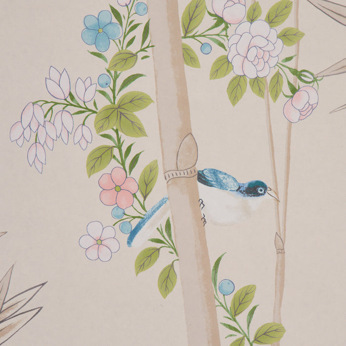 Schumacher Brighton Pavilion Panel Alabaster Wallpaper Sample 5007746