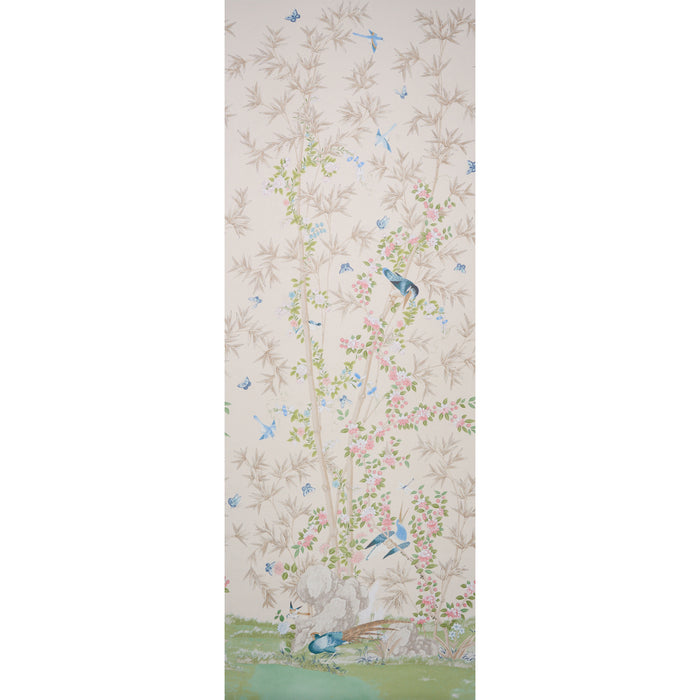 Schumacher Brighton Pavilion Panel Alabaster Wallpaper Sample 5007746