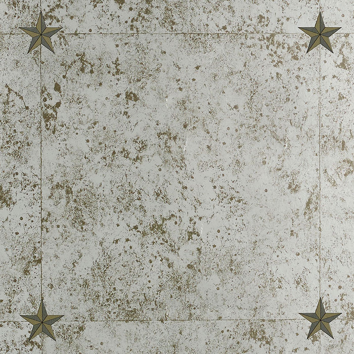 Schumacher Glass Paneling Silver Wallpaper Sample 5007760