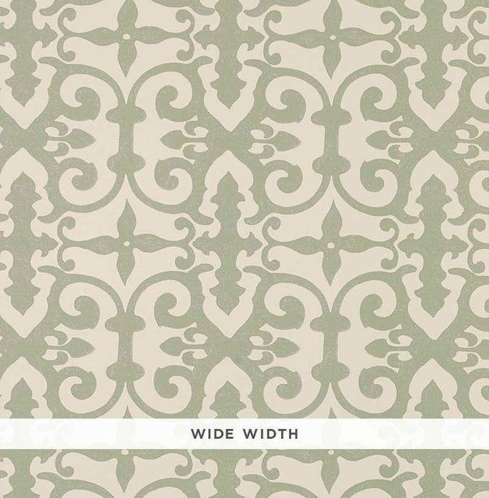 Schumacher Ferne Park Sage Wallpaper Sample 5008043