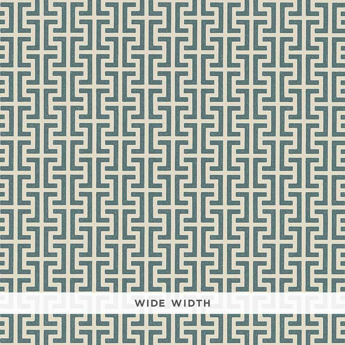 Schumacher Temple Peacock Blue Wallpaper 5008055