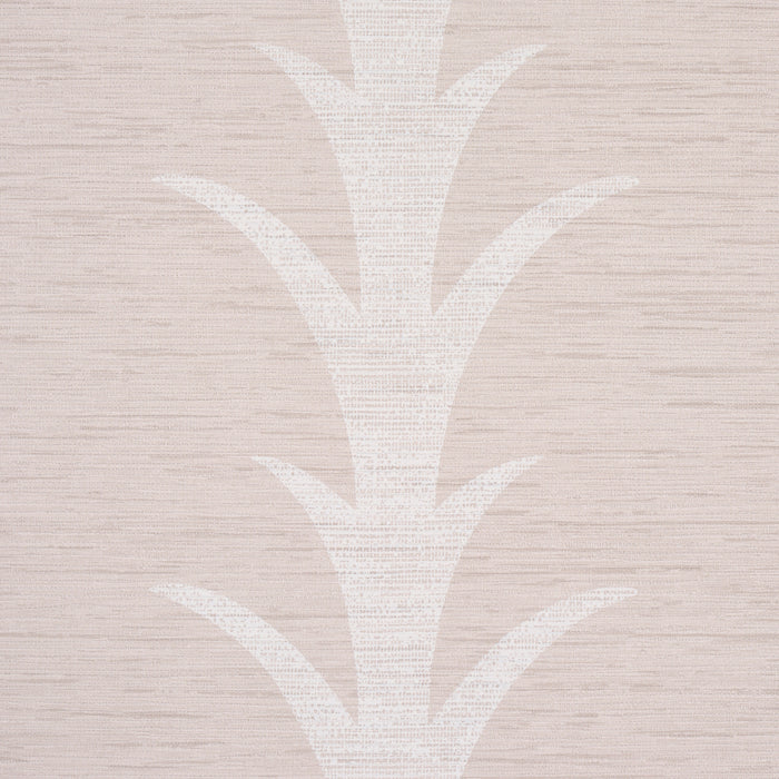 Schumacher Acanthus Stripe Vinyl Limestone Wallpaper Sample 5008590