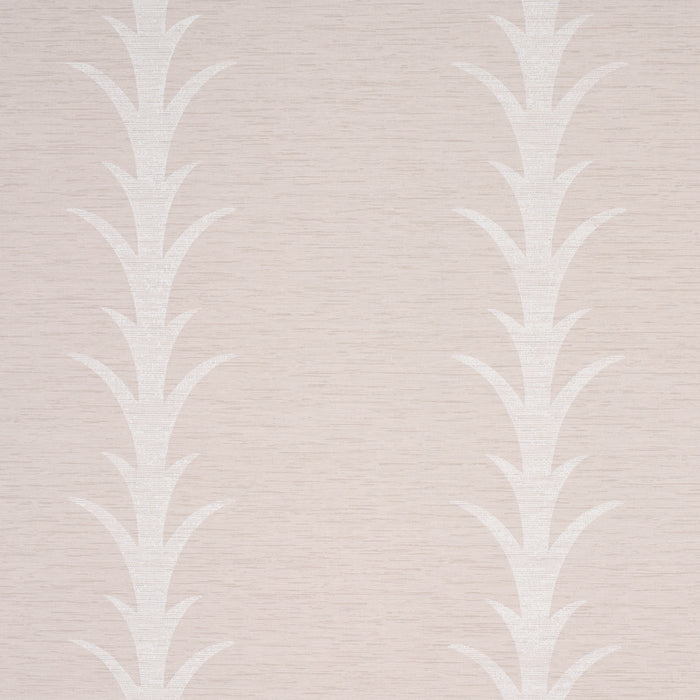 Schumacher Acanthus Stripe Vinyl Limestone Wallpaper Sample 5008590