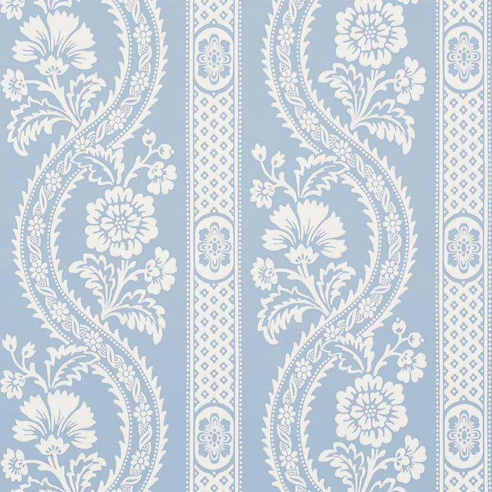 Schumacher Versailles Blue Wallpaper Sample 5008772