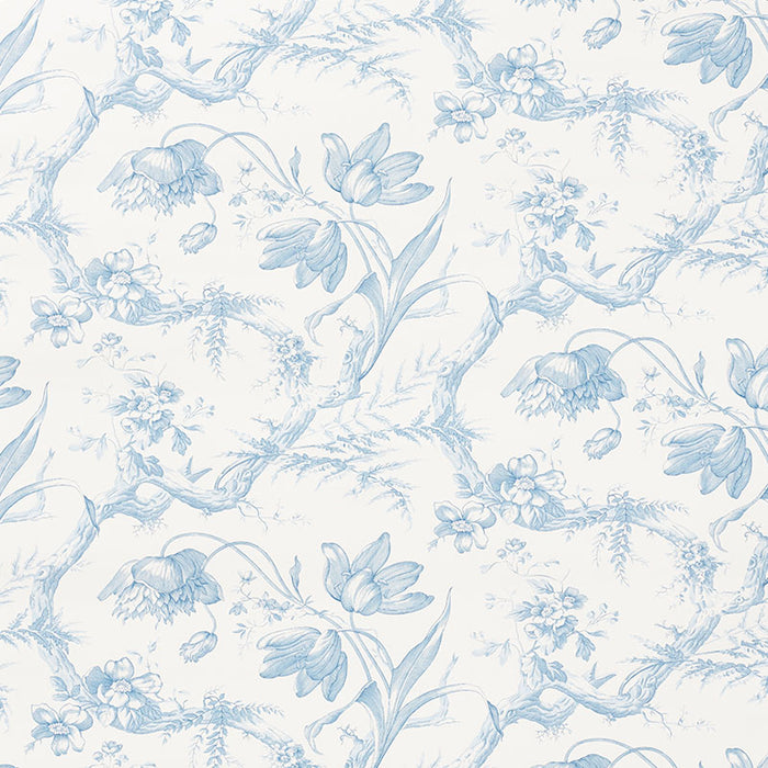 Schumacher Toile De Fleurs Delft Wallpaper Sample 5009121