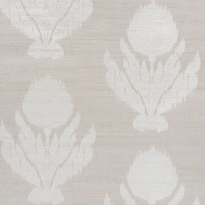 Schumacher Agra Hemp Shimmer Moonstone Wallpaper Sample 5009400
