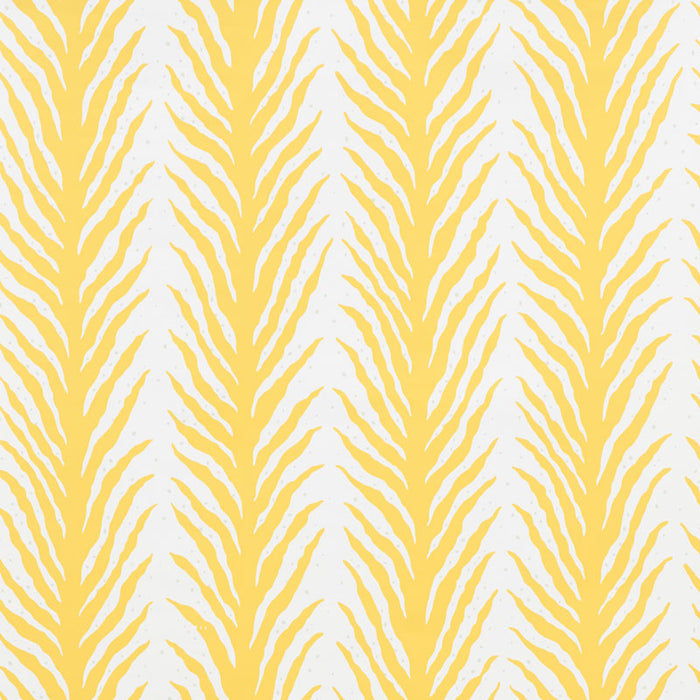 Schumacher Creeping Fern Lemonade Wallpaper Sample 5009452