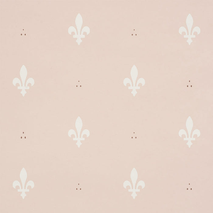 Schumacher Fleur De Lis Blush Wallpaper Sample 5009500