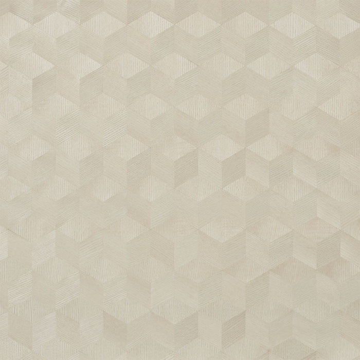 Schumacher Chevron Inlay Blond Wallpaper Sample 5009630