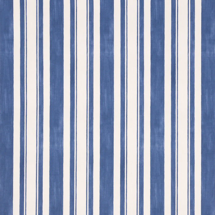 Schumacher Villa Stripe Navy Wallpaper 5009925