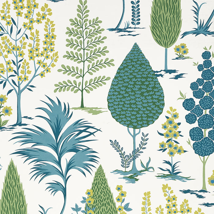 Schumacher Pandora Peacock Wallpaper Sample 5009963