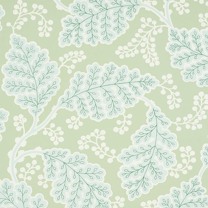 Schumacher Estelle Green Wallpaper Sample 5010392