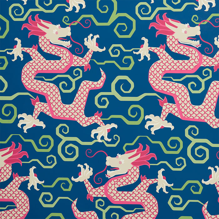 Schumacher Bixi Sapphire Wallpaper Sample 5010731