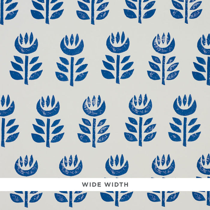 Schumacher Rosenborg Navy Wallpaper Sample 5011333