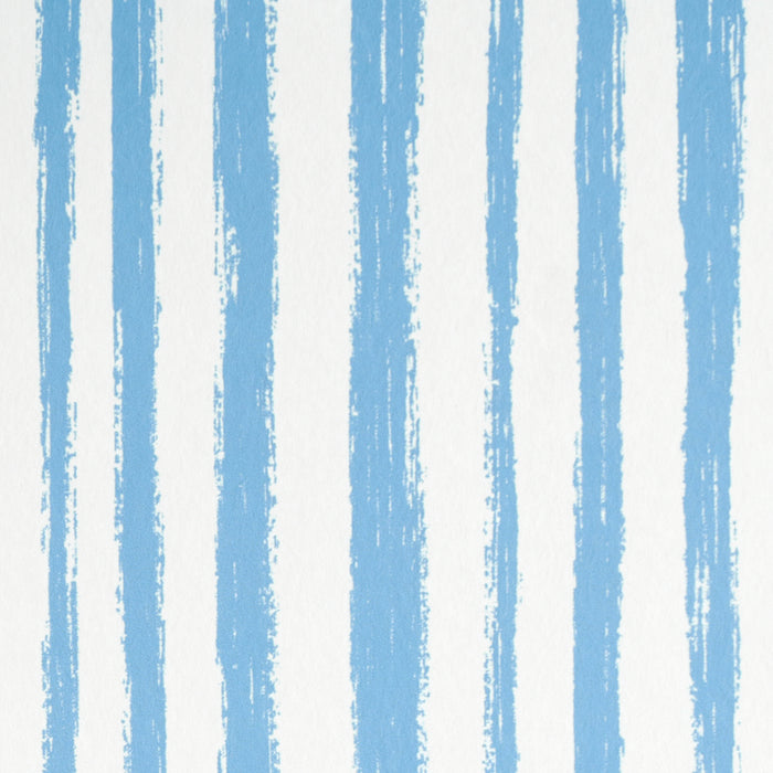 Schumacher Sketched Stripe Blue Wallpaper 5011541