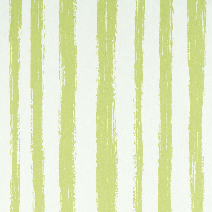 Schumacher Sketched Stripe Green Wallpaper Sample 5011542