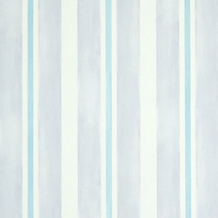Schumacher Watercolor Stripe Lavender Wallpaper Sample 5011572