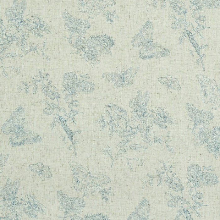 Schumacher Baudin Butterfly Linen Blue Wallpaper Sample 5011831