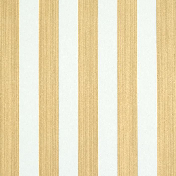 Schumacher Edwin Stripe Medium Wheat Wallpaper Sample 5011892