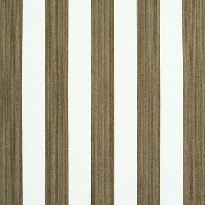 Schumacher Edwin Stripe Medium Mushroom Wallpaper Sample 5011899