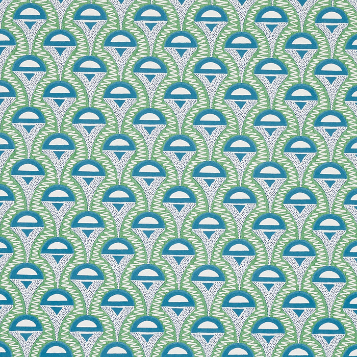 Schumacher Abelino Green & Peacock Wallpaper 5012082