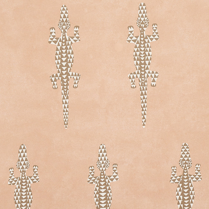 Schumacher Baracoa Terracotta Wallpaper Sample 5012102