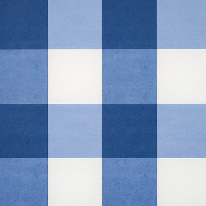 Schumacher Willa Check Large Navy Wallpaper Sample 5012351