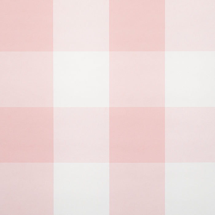 Schumacher Willa Check Large Pink Wallpaper Sample 5012354