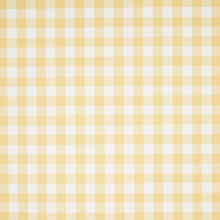 Schumacher Willa Check Small Yellow Wallpaper Sample 5012363