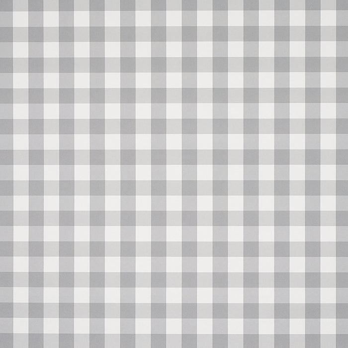 Schumacher Willa Check Small Grey Wallpaper Sample 5012367
