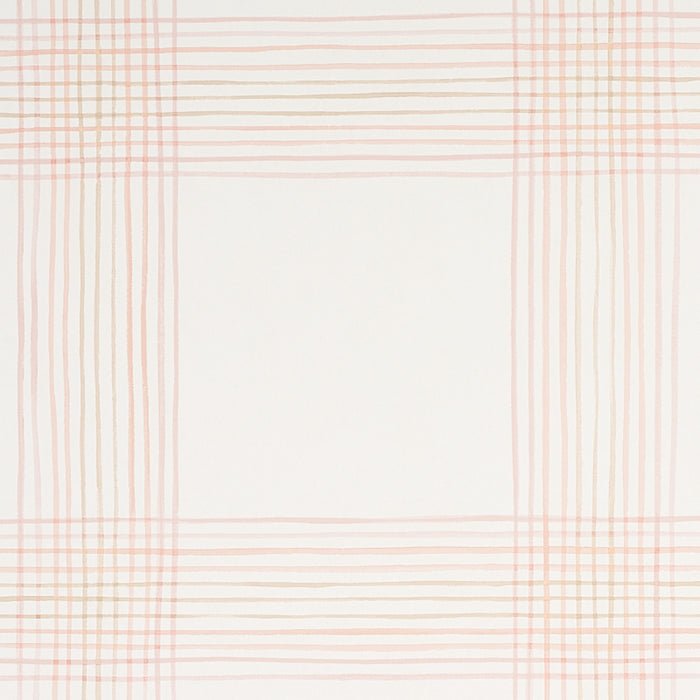 Schumacher Minerva Plaid Pink Wallpaper 5012372