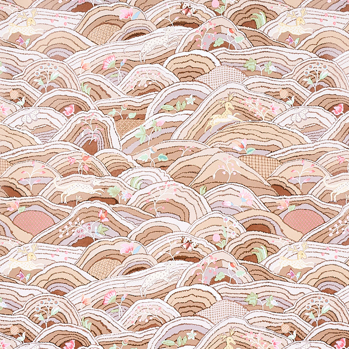 Schumacher Rolling Hills Mocha / Neutral Wallpaper Sample 5012630