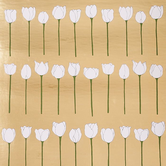 Schumacher Edie Metallic Glam Gold Wallpaper Sample 5012740