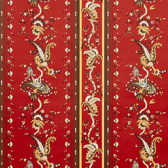 Schumacher Elena Paisley Stripe Pompeii Wallpaper 5012892