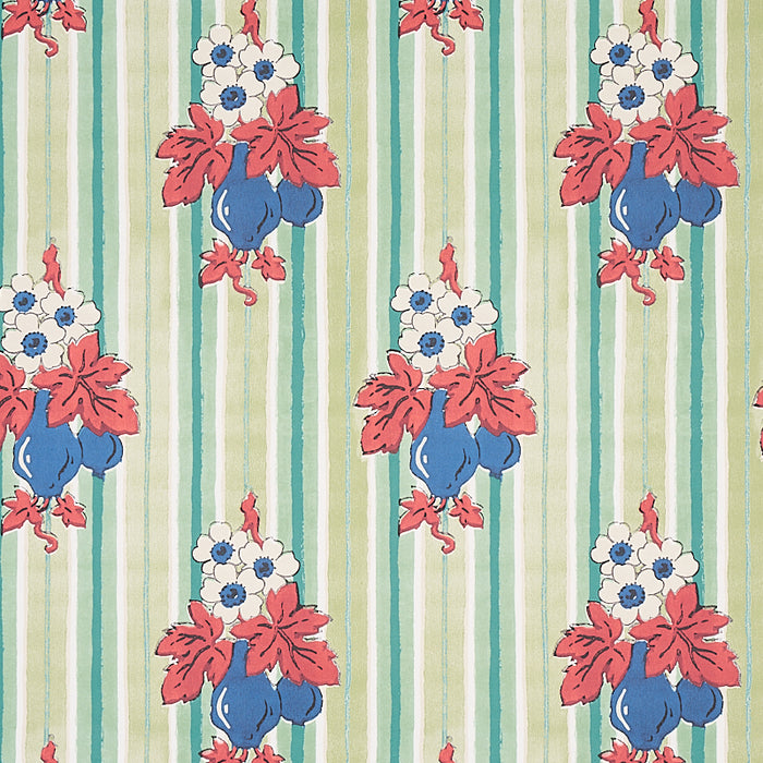 Schumacher Turnip Mint Wallpaper Sample 5012910