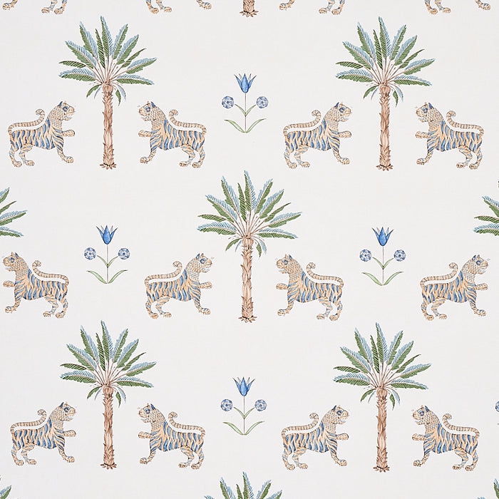 Schumacher Tiger Palm Delft Wallpaper Sample 5012921