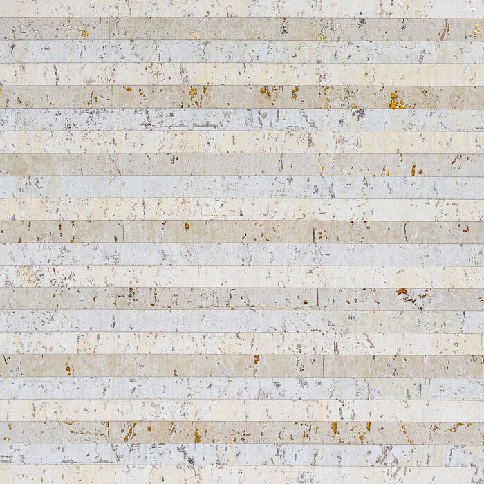 Schumacher Cork Stripe White Wallpaper 5013000