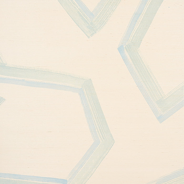Schumacher Enzo Sisal Blue Wallpaper Sample 5013050