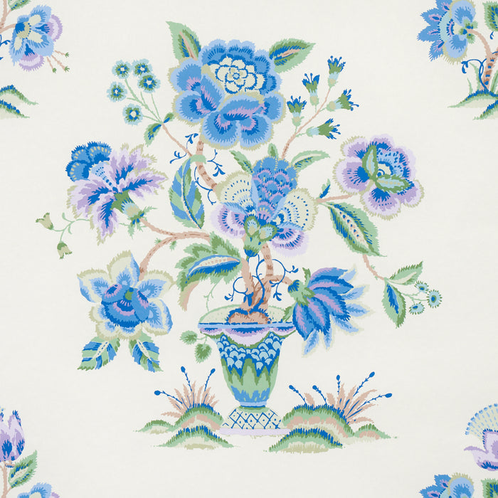 Schumacher Ashford Cornflower & Lilac Wallpaper Sample 5013181