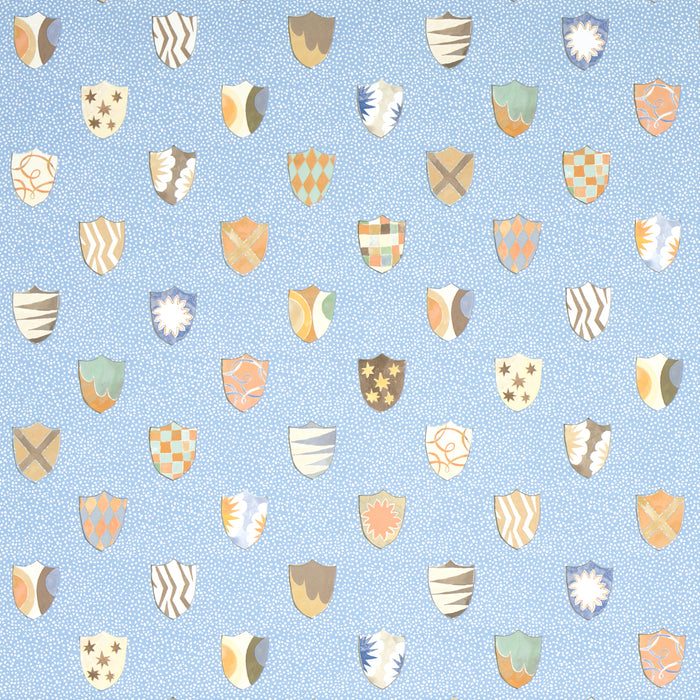 Schumacher Heraldic Oxford Blue Wallpaper Sample 5013491