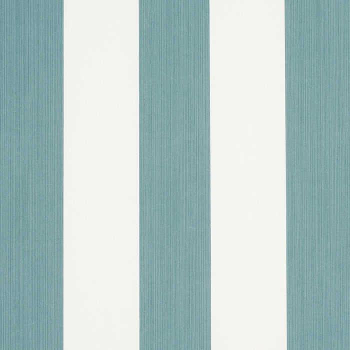 Schumacher Edwin Stripe Wide Teal Wallpaper 5013623