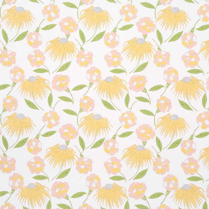 Schumacher Bouquet Toss Pink Lemonade Wallpaper Sample 5013840