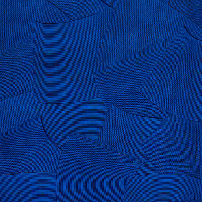 Schumacher Hand Combed Plaster Yves Blue Wallpaper Sample 5013950
