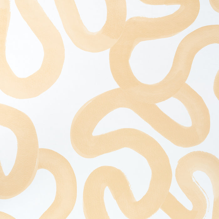 Schumacher Trace Ochre Wallpaper Sample 5013993