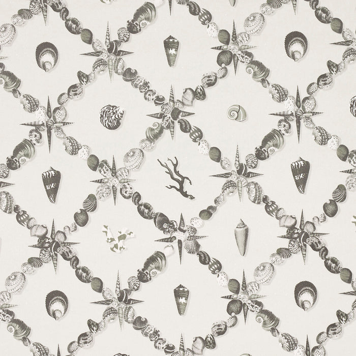 Schumacher Grotto Treillage Grisaille Wallpaper Sample 5014491